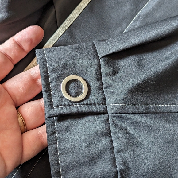 Utex Coat Women's Medium Black & Cream Detail with Buttons - Picture 9 of 9